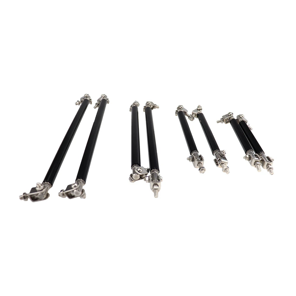 Car Splitter Rods Racing Adjustable Front Rear Bumper Lip Support Strut Brace Tie Pull Bar Kit 75/100/150/200mm Universal 1 Pair