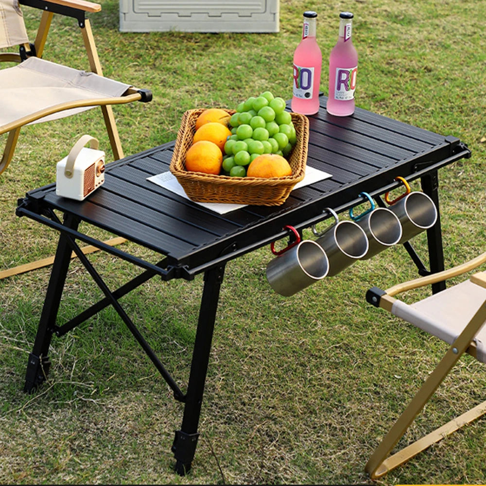 Folding Camping Table Outdoor Portable Picnic Table Aluminum Alloy Adjustable Igt Table Convenient Low Rectangular Side Tables