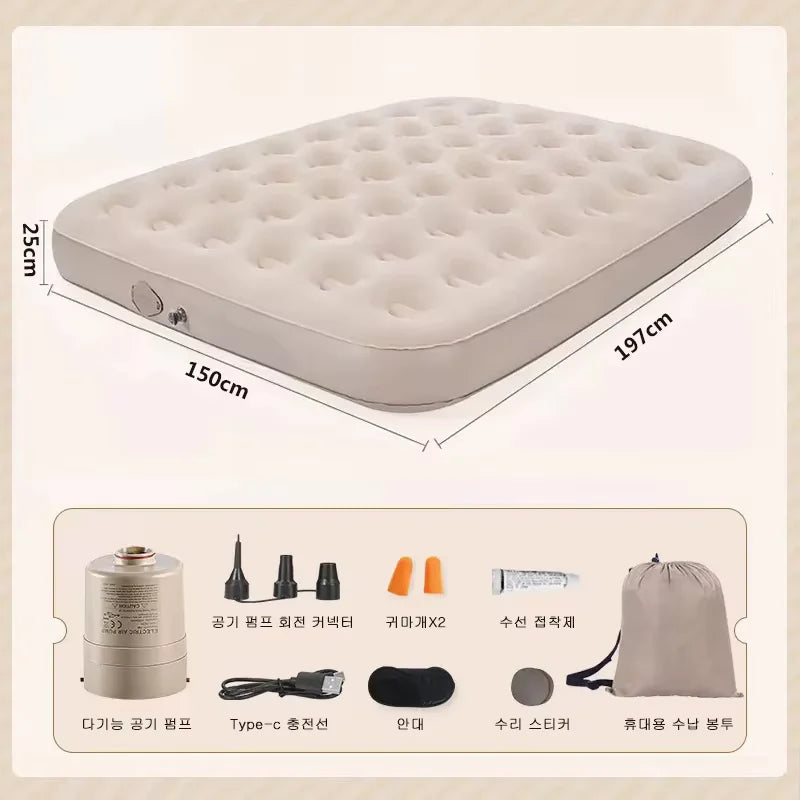 Outdoor Bed Air Cushion Nap Bed Heightening Thickening Air Mattress Inflatable Bed Home Single Air Mattress Double Camping Bed