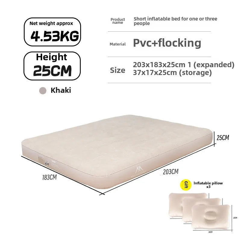 MOUNTAINHIKER Outdoor Inflatable Seating Mat Interior Air Mattress Mats Luxury Built-in Pump Thicken PVC Sleeping Bed Furniture