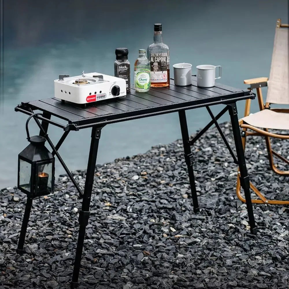 Folding Camping Table Outdoor Portable Picnic Table Aluminum Alloy Adjustable Igt Table Convenient Low Rectangular Side Tables