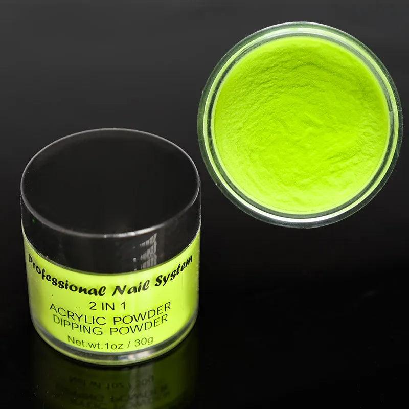 100g/Bag Neon Acrylic Powder 3in1 Phosphor Nail Dust Powder DIY Extending/Dipping Bulk Manicure Pigment FD-58nkhs