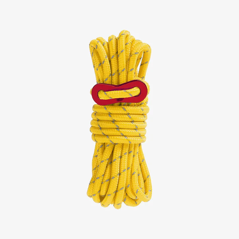 4mm Bold Sturdy Tent Rope High Reflective Luminous Windproof Tent Rope with Double Eye Buckle for Outdoor Camping,Dry,Bundle,Fix