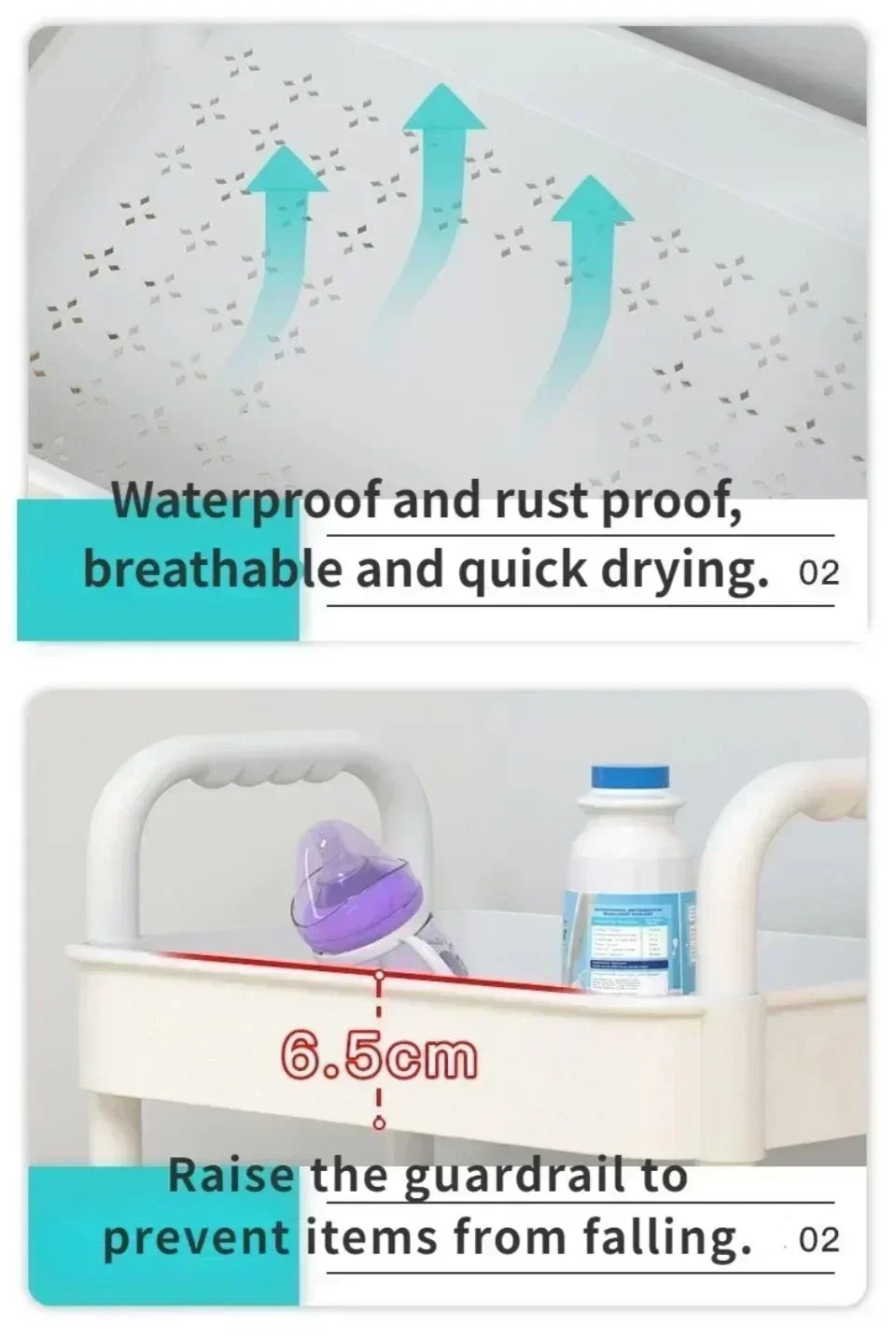Household Multi-layer Small Cart Storage Rack Floor To Floor Kitchen Bedroom Bathroom Storage Rack Storage Rack With Wheels