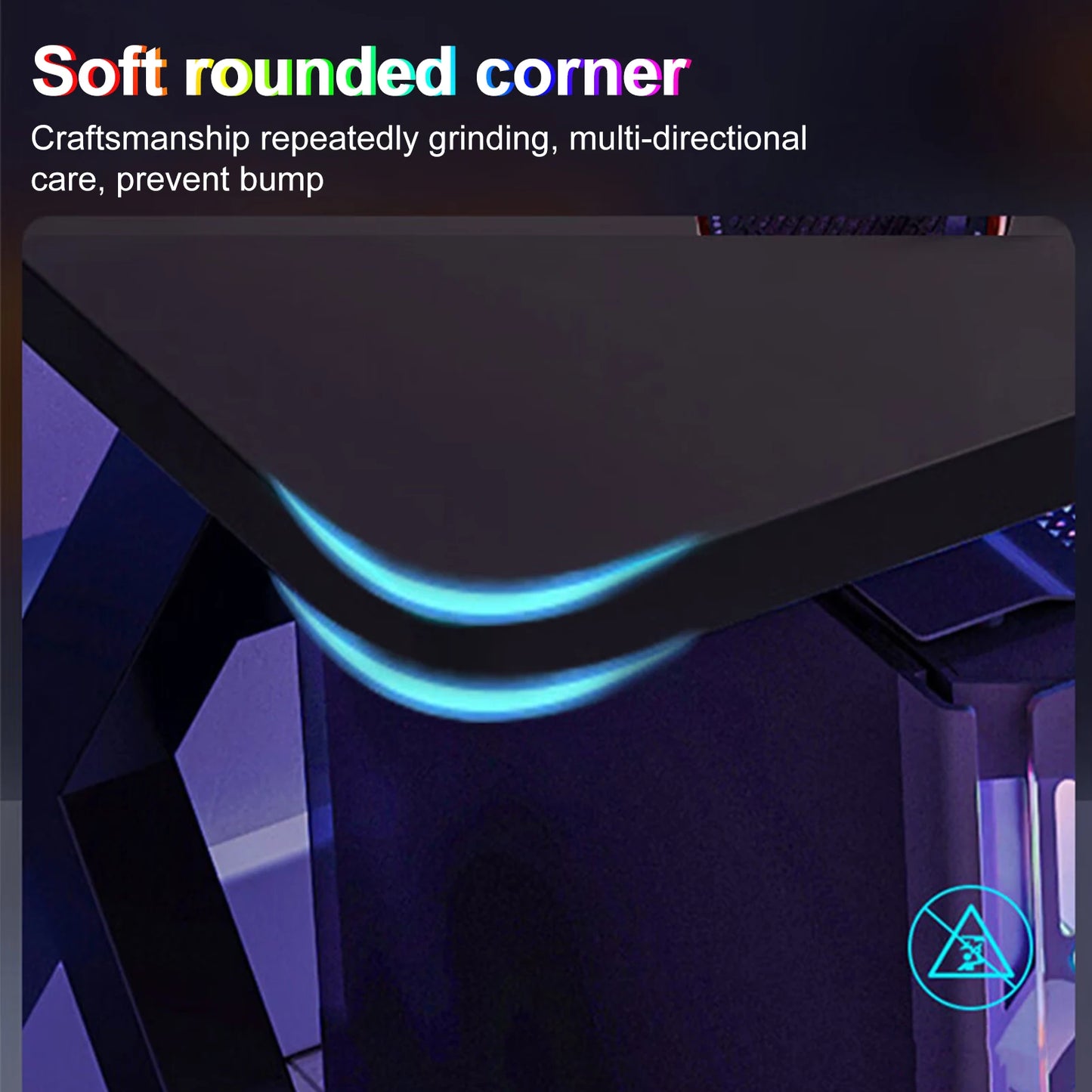 Gaming Desk PC Computer Game Table with X-shaped Steel Legs Sturdy Workstation Standing Desk for Home Office with Cable Holes