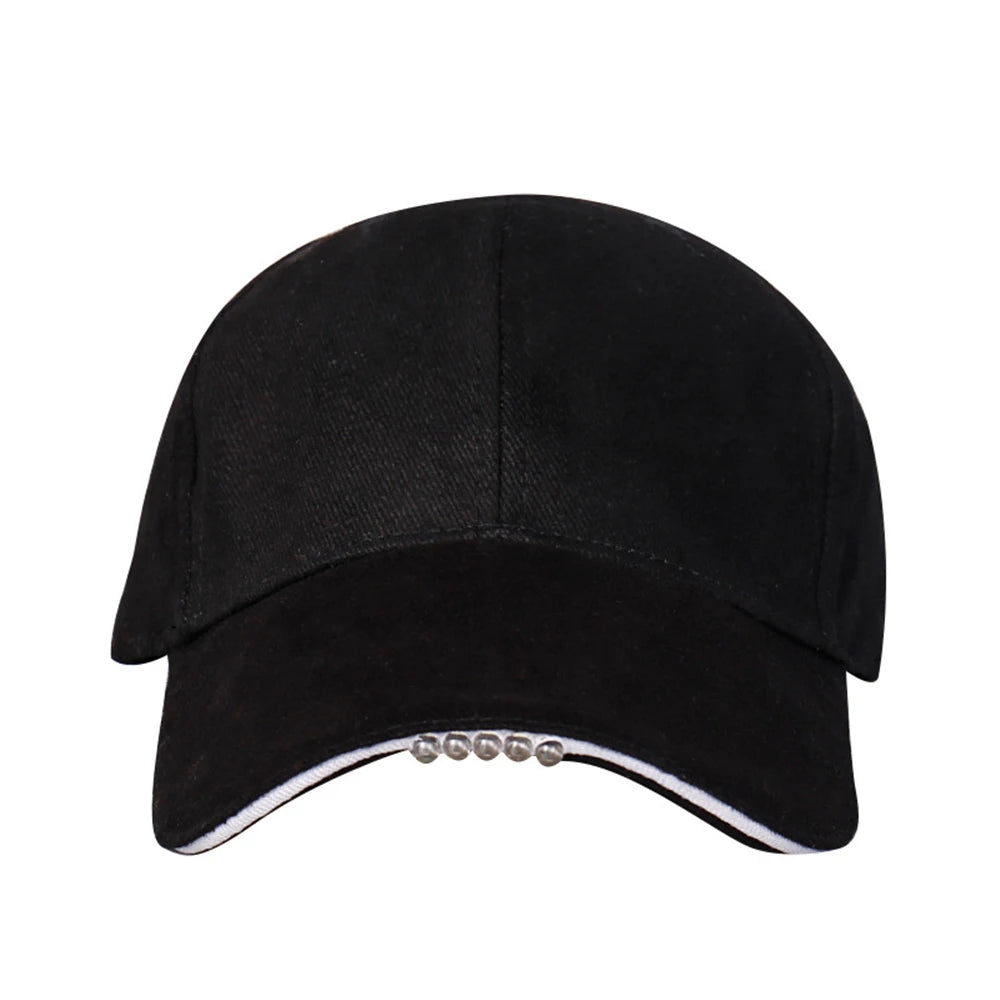 LED Lamp Cap Battery Powered Hat with LED Light Flashlight Headlamp for Outdoor Fishing Jogging Baseball Cap Hiking Caps