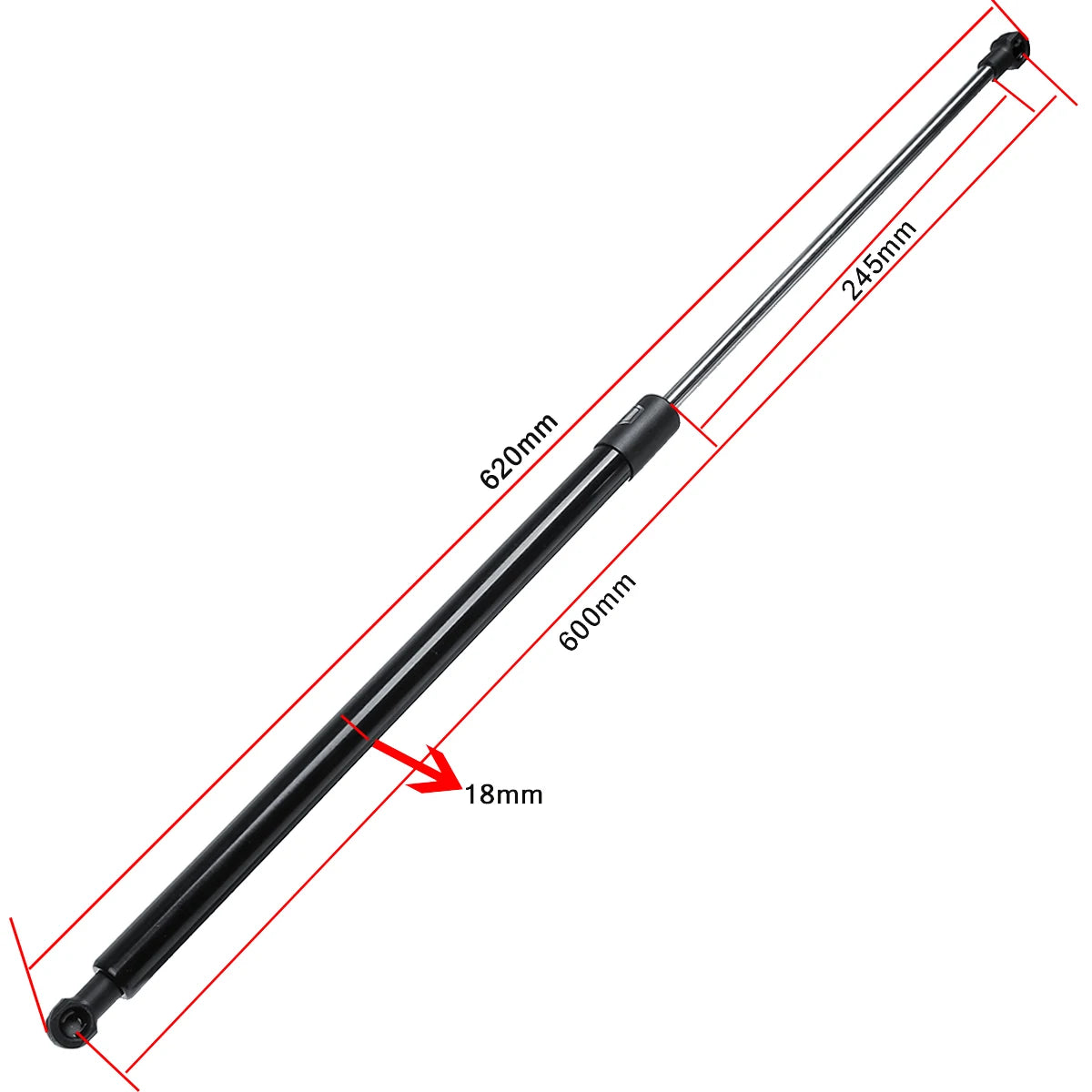 2X Universal 600mm 400N Car Front Hood Cover Struts Rear Trunk Tailgate Boot Shock Lift Strut Support Bar Gas Spring