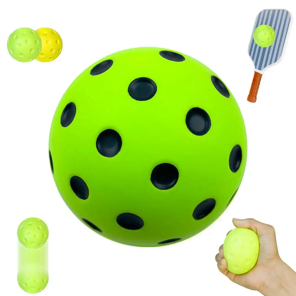 Quiet Foam Pickleballs Silent Pickleball Ball Practice Balls With Exact Real Ball Bounce Soft PU Pickleball Ball For Indoor Use
