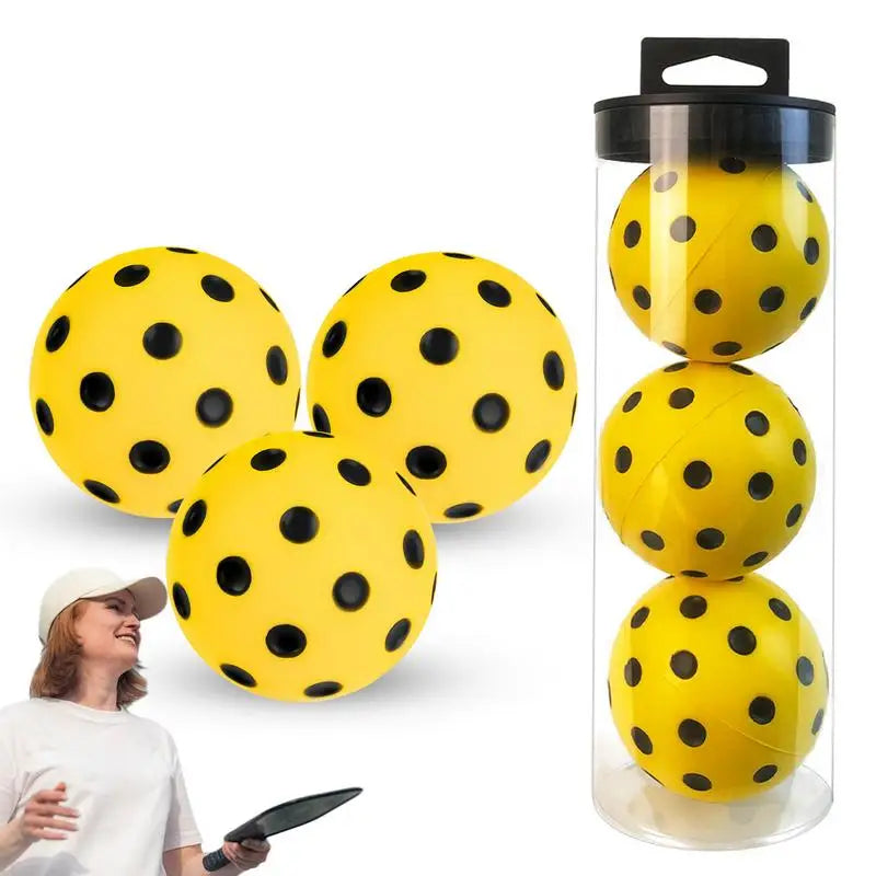 Pickleball Practice Balls Low Noise Training Paddle Ball Includes 3 Balls And Tube Entertainment For Competition And Practice