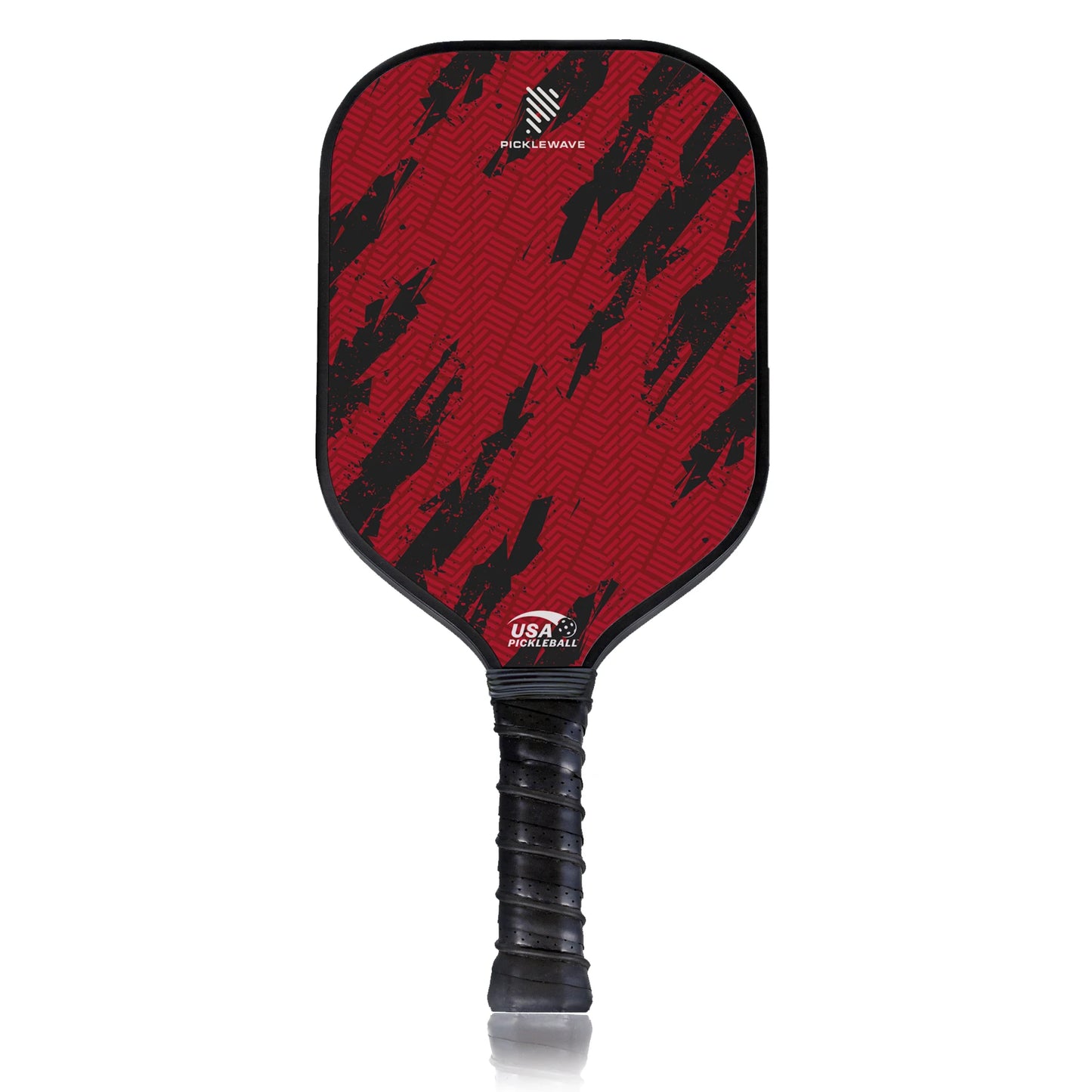 Intense Red Trace USAPA Pickleball Paddle Fiberglass Surface With High Grit & Spin Unibody Edgeless Sport Racquet Pickleball