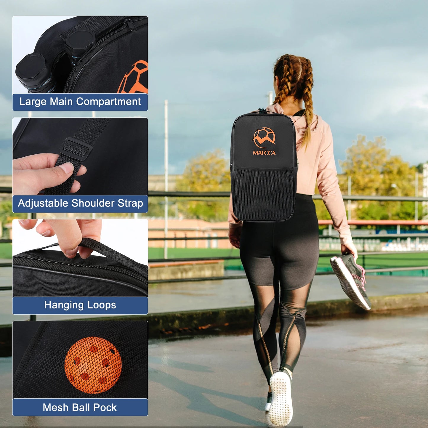 Pickleball Paddles Set Rackets Portable Racket Cover Carrying Bag Gift Kit USAPA Approved Indoor Outdoor Honeycomb Core 4 Balls