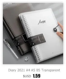 4Pcs/set B5 A5 A6 Binder Index Dividers Index Page for Loose-leaf Notebook Scrapbook Stationery Bookmark School Office Supplies