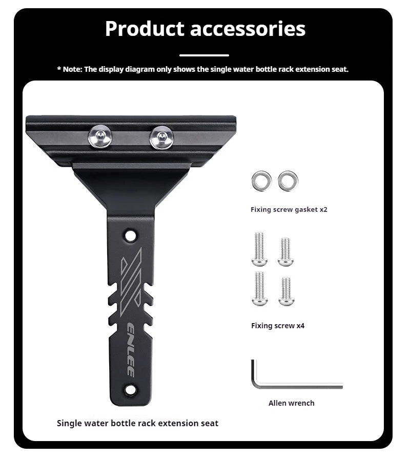 ENLEE Bicycle Water Bottle Cage Extension Bracket Aluminum Alloy Mountain Road Bike Water Bottle Saddle Conversion Seat
