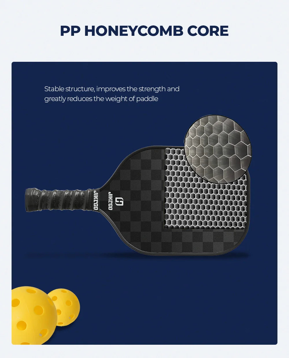 JIKEGO 18K Carbon Fiber Pickleball Paddle 2023 16mm Professional Pickle Ball Racket Racquet Men Women Child