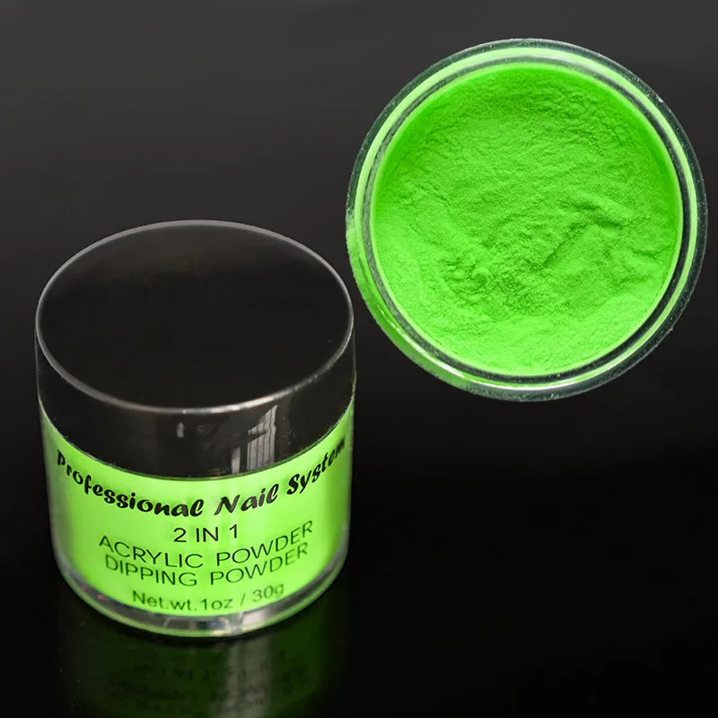 100g/Bag Neon Acrylic Powder 3in1 Phosphor Nail Dust Powder DIY Extending/Dipping Bulk Manicure Pigment FD-58nkhs