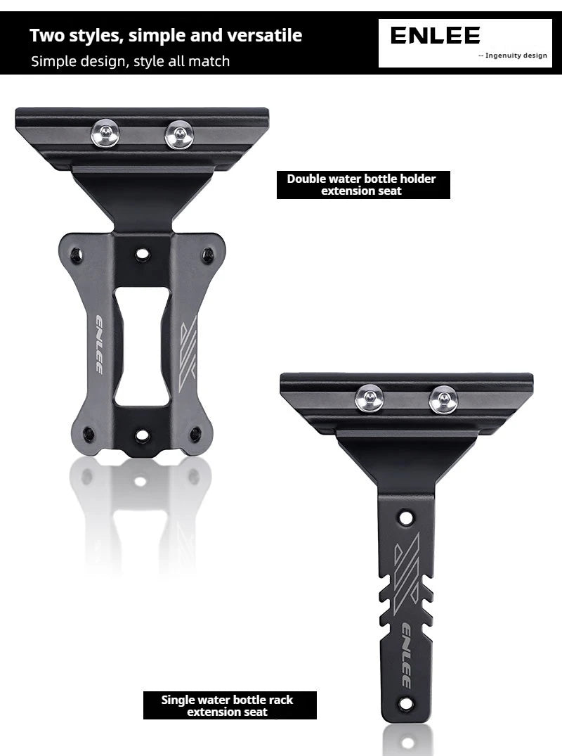 ENLEE Bicycle Water Bottle Cage Extension Bracket Aluminum Alloy Mountain Road Bike Water Bottle Saddle Conversion Seat
