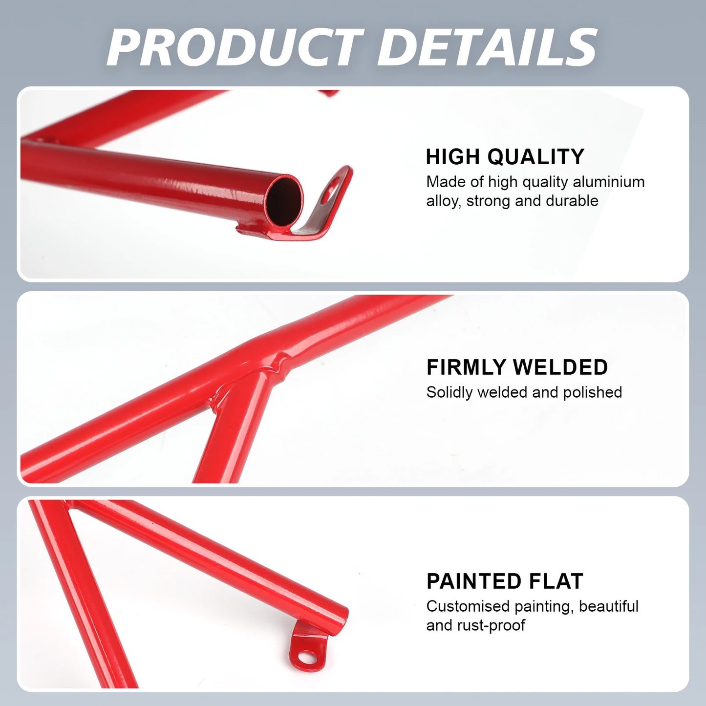 New Exterior Accessories Front Brace Bar Member Chassis Strut Brace 75cm 29.53" For 2022 2023 2024 Subaru WRX VB Red White Gray