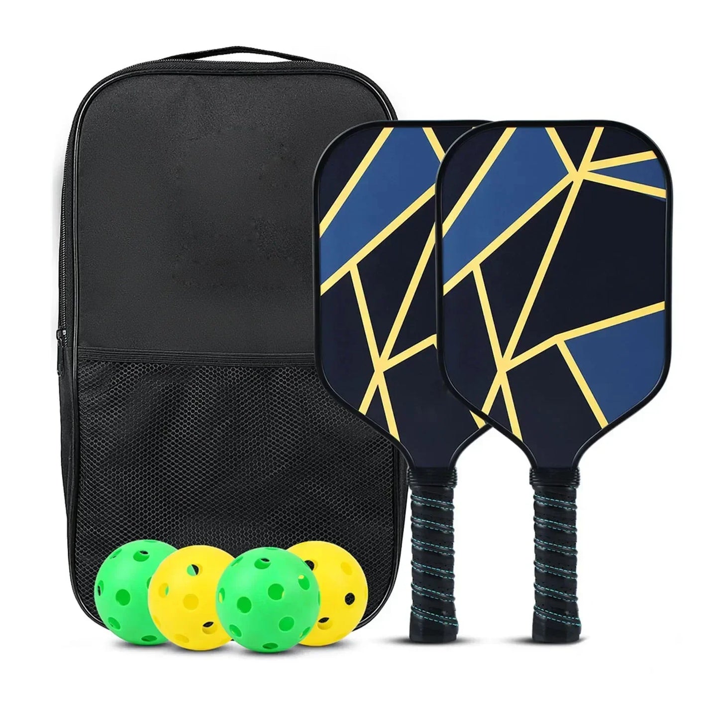 Pickleball Paddles Set Rackets Portable Racket Cover Carrying Bag Gift Kit USAPA Approved Indoor Outdoor Honeycomb Core 4 Balls