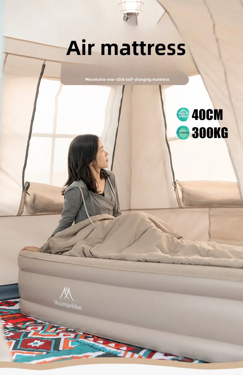 MOUNTAINHIKER Outdoor Inflatable Seating Mat Interior Air Mattress Mats Luxury Built-in Pump Thicken PVC Sleeping Bed Furniture