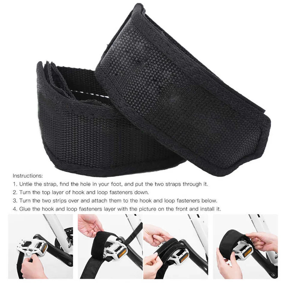 2PCS Bicycle Pedal Straps Toe Clip Strap Belt Adhesivel Bike Pedal Tape Fixed Gear Cycling Fixie Cover