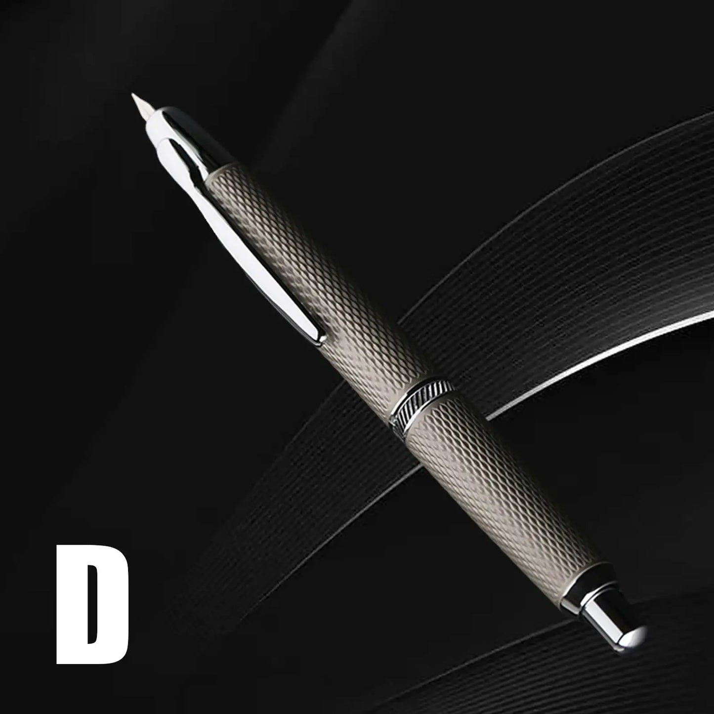 sliver Moonman A1 fountain pen Metal Press Iink pen Striped pattern EF 0.4MM Nibs writing gift pens for students office supplies
