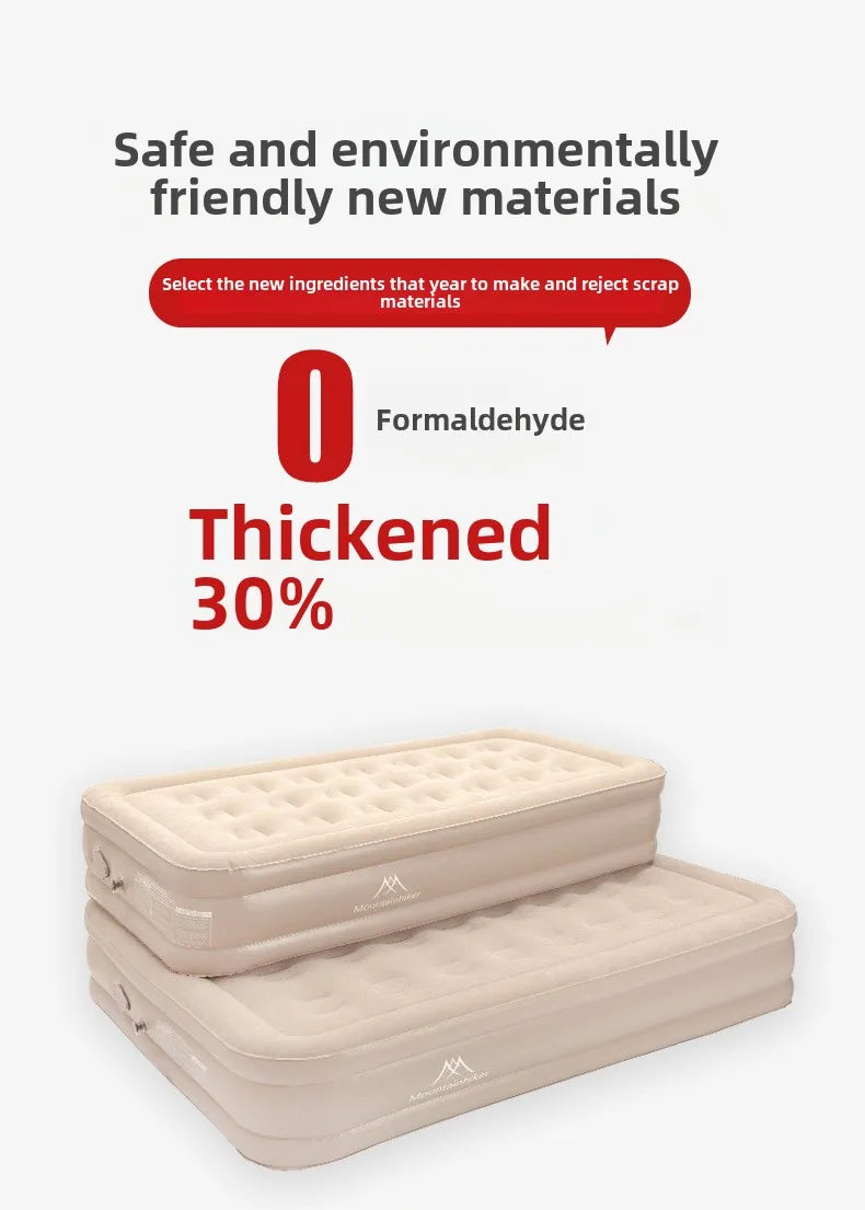 MOUNTAINHIKER Outdoor Inflatable Seating Mat Interior Air Mattress Mats Luxury Built-in Pump Thicken PVC Sleeping Bed Furniture