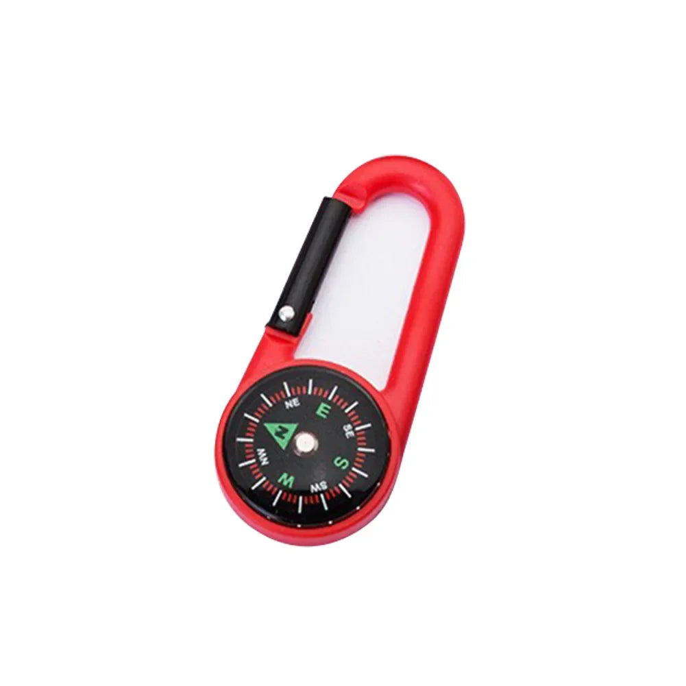 Mixed Colour Outdoor Camping Hiking Tactical Survival Mini Compass Carabiner Children's Toy Compass Small Gift
