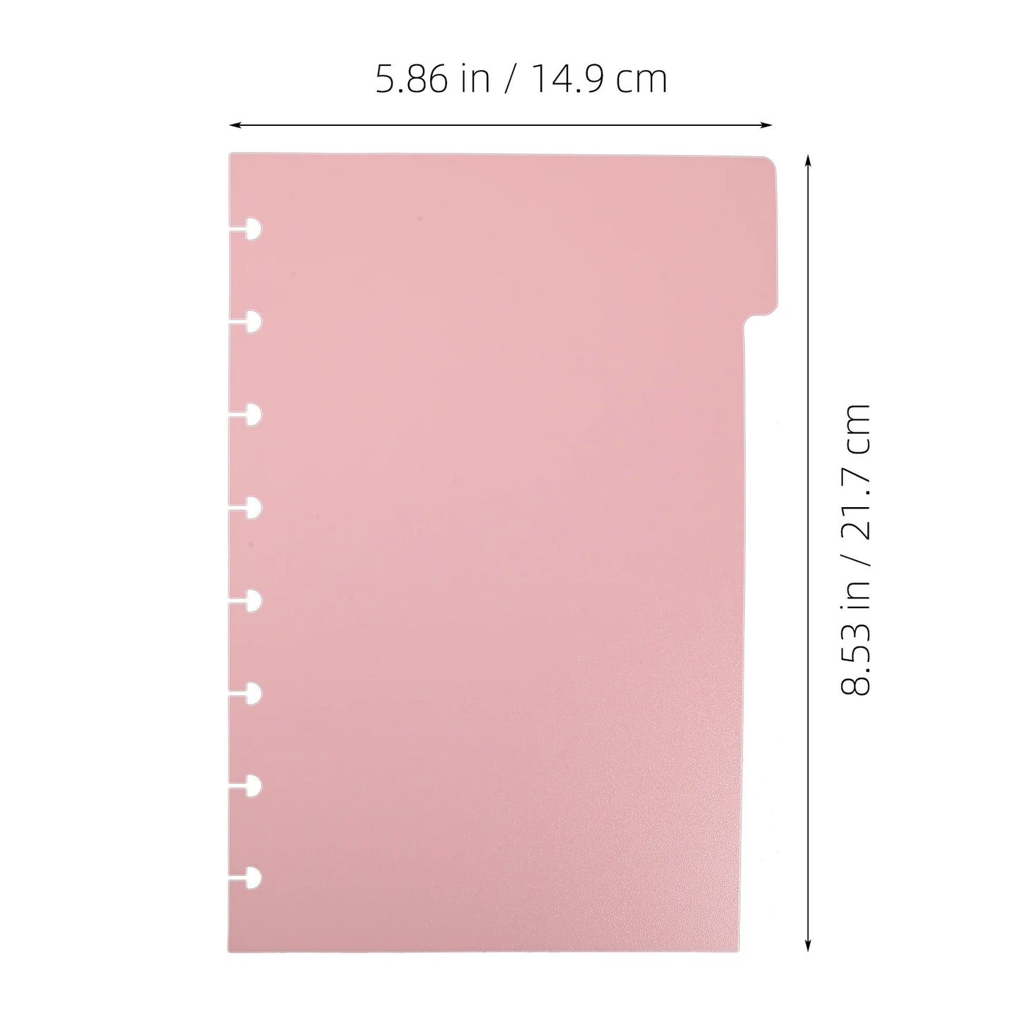 5Pcs Mushroom Hole Notebook Dividers 5.5X8.5inch Loose-Leaf Planner T Puncher Office Tab Dividers Accessory Bookmark Index Page