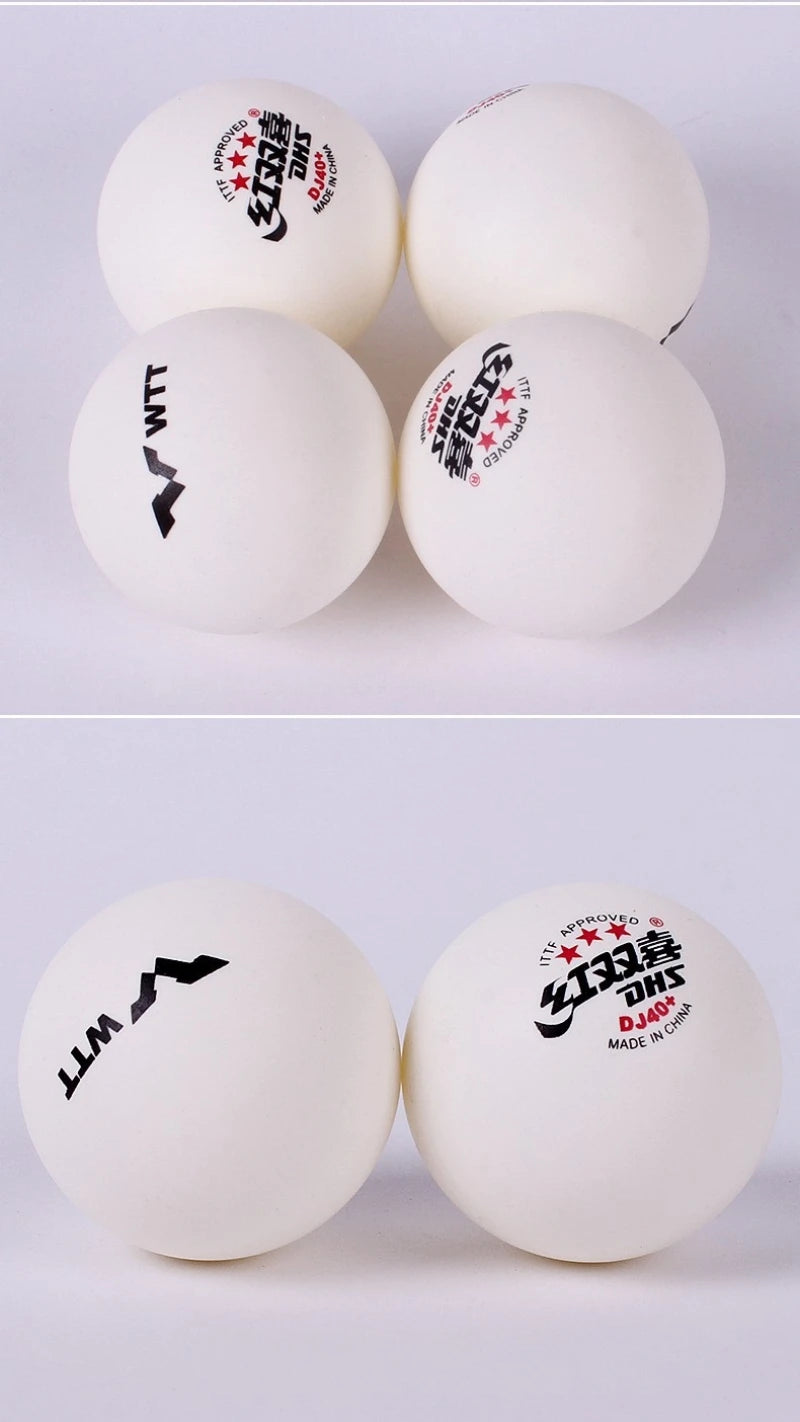 6 Pcs/Box DHS WTT Ping Pong Balls DJ40+ Official Table Tennis Games Use 3 Star Table Tennis Balls for WTT International Games