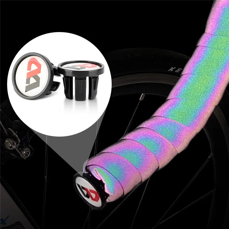 WEST BIKING Bicycle Handlebar Strap Reflective Discolor Bike Handlebar Tape Anti-slip Shock-absorption Handle Strap Cycling Part