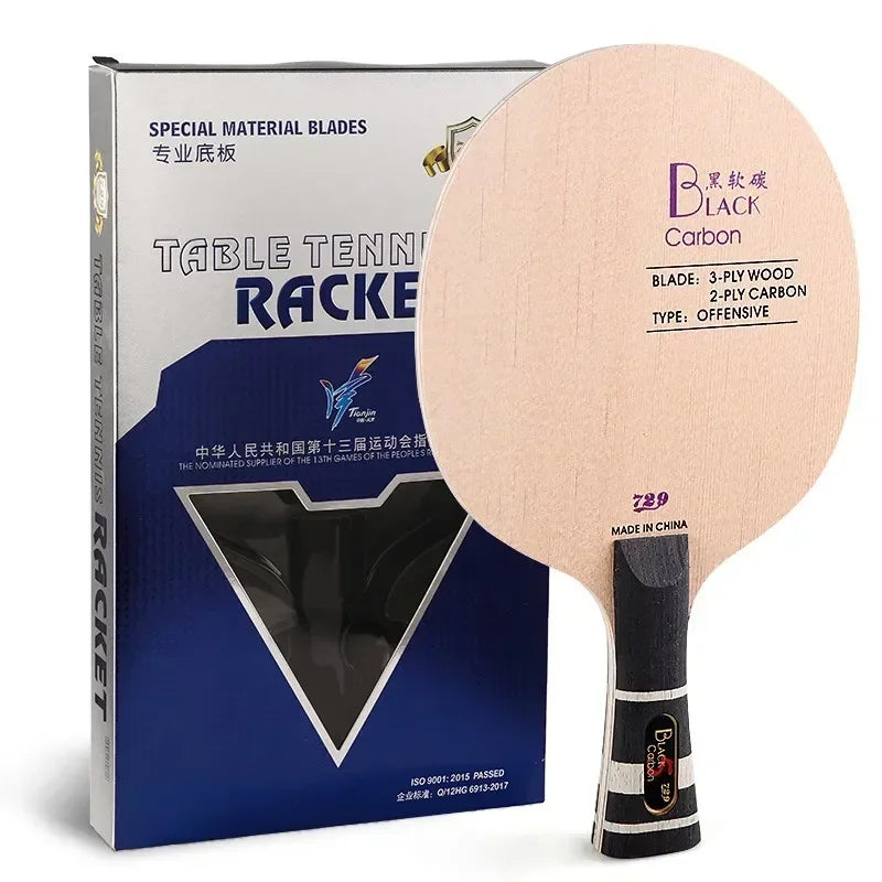 Original 729 Friendship Yellow ALC Table Tennis Blade 5 Wood 2 Arylate Carbon Professional Ping Pong Blade Blue ALC Offensive