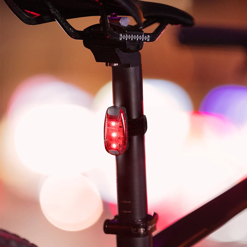 ROCKBROS Bike Rear Light Bicycle Warning Tail Light Cycling Helmet Bag Taillight Lantern Water Repellent Mini Bike Accessories