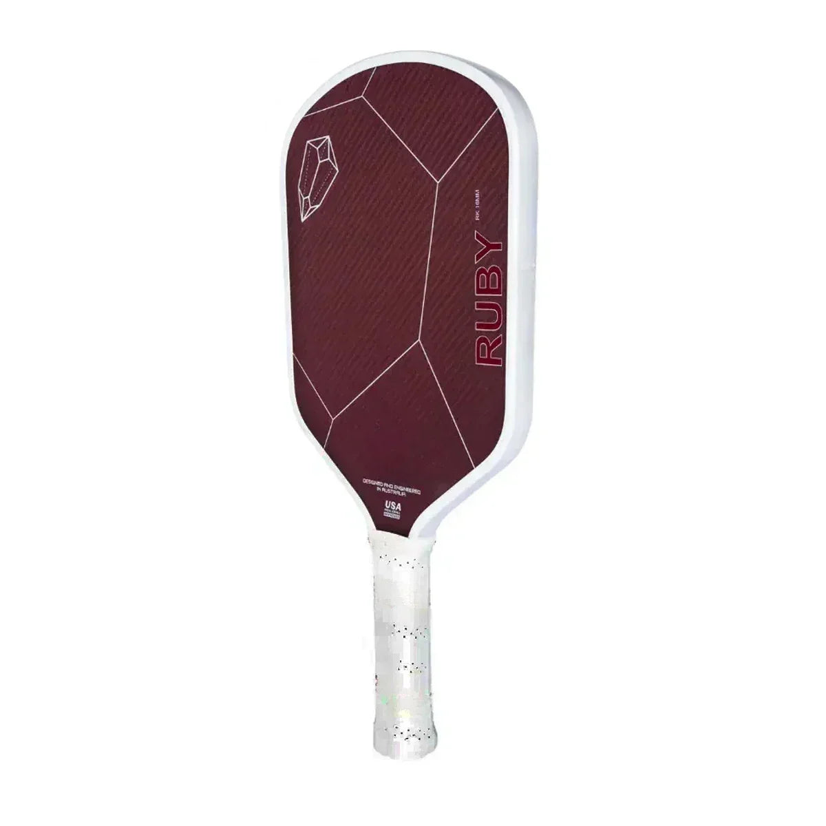 RUBY Pickleball Paddle Thermoformed Unibody Red 100% Kevlar Carbon Fibre 16MM Honeycomb Core Professional Pickleball Racket