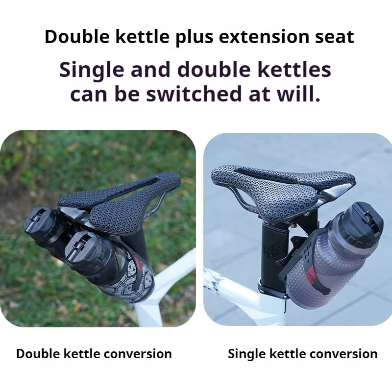 ENLEE Bicycle Water Bottle Cage Extension Bracket Aluminum Alloy Mountain Road Bike Water Bottle Saddle Conversion Seat