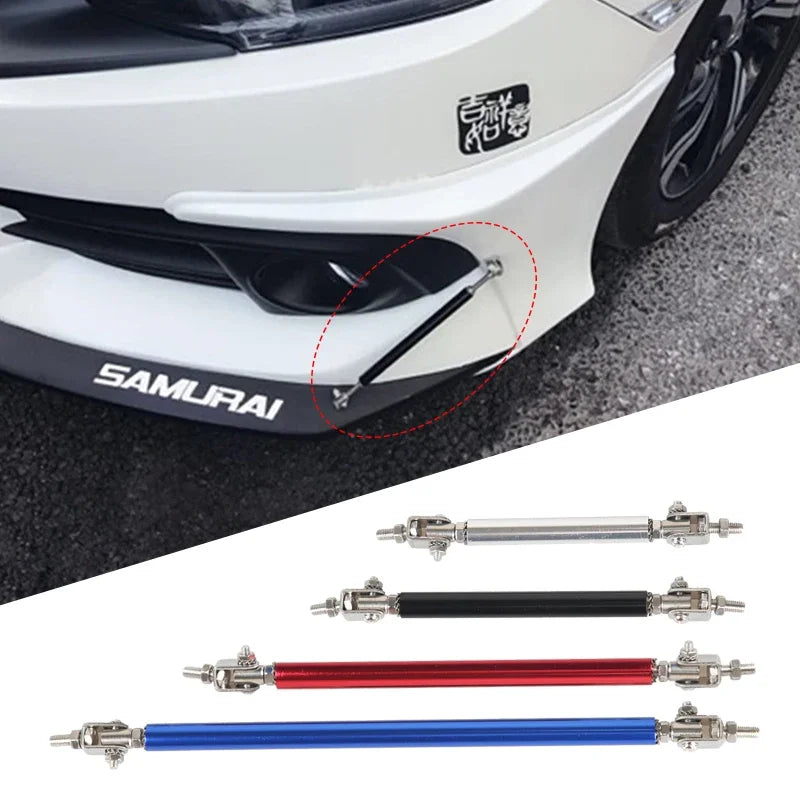 2psc Universal Racing Adjustable Front Rear Bumper Lip Splitter Support Bar / pull rod Kit Racing 75mm