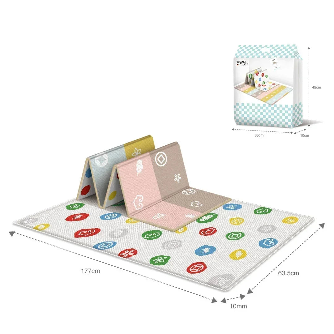 Large Size Foldable Baby Play Mat Double-sided Patterned Educational Children's Carpet Easy To Carry Baby Crawling Mat