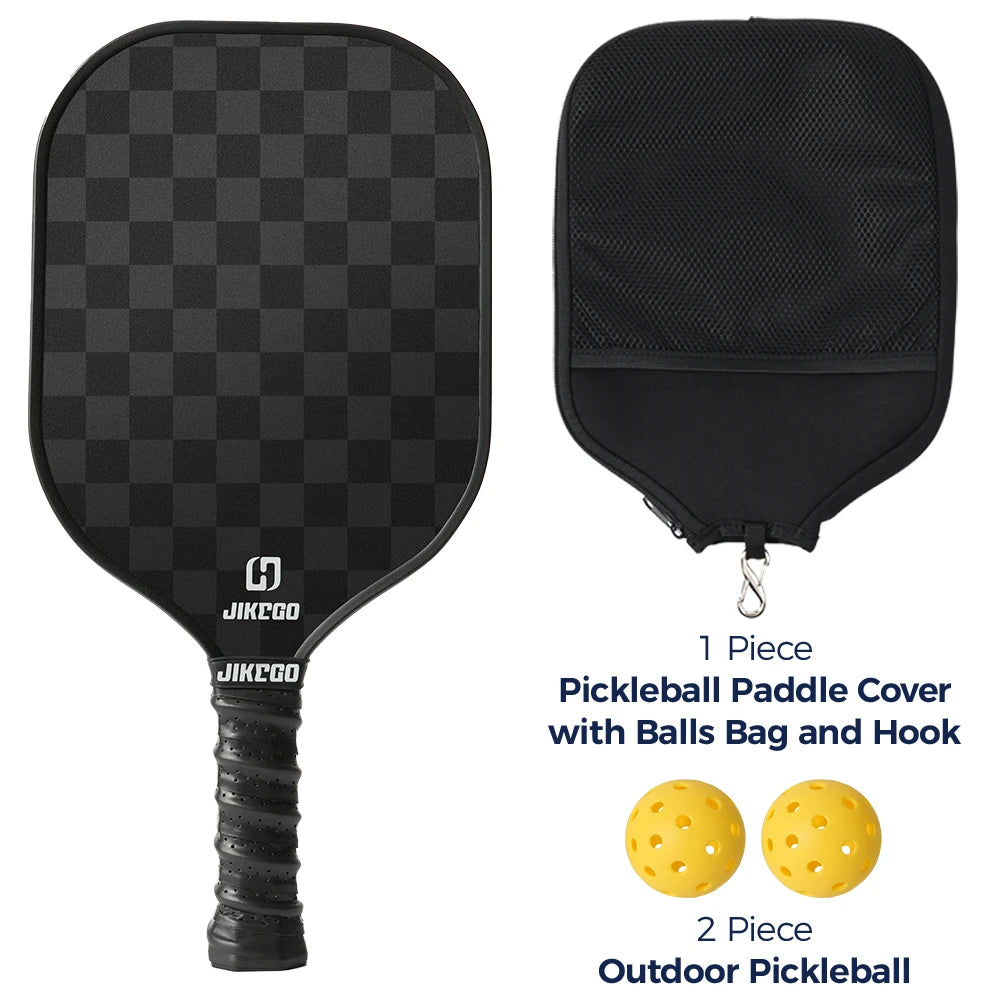 JIKEGO 18K Carbon Fiber Pickleball Paddle 2023 16mm Professional Pickle Ball Racket Racquet Men Women Child