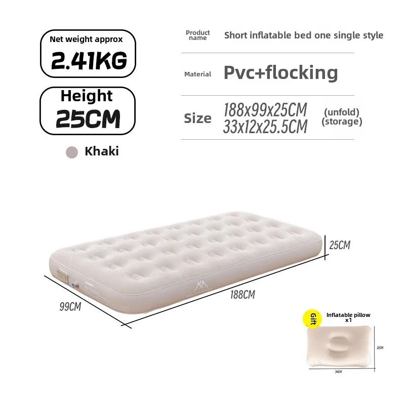 MOUNTAINHIKER Outdoor Inflatable Seating Mat Interior Air Mattress Mats Luxury Built-in Pump Thicken PVC Sleeping Bed Furniture