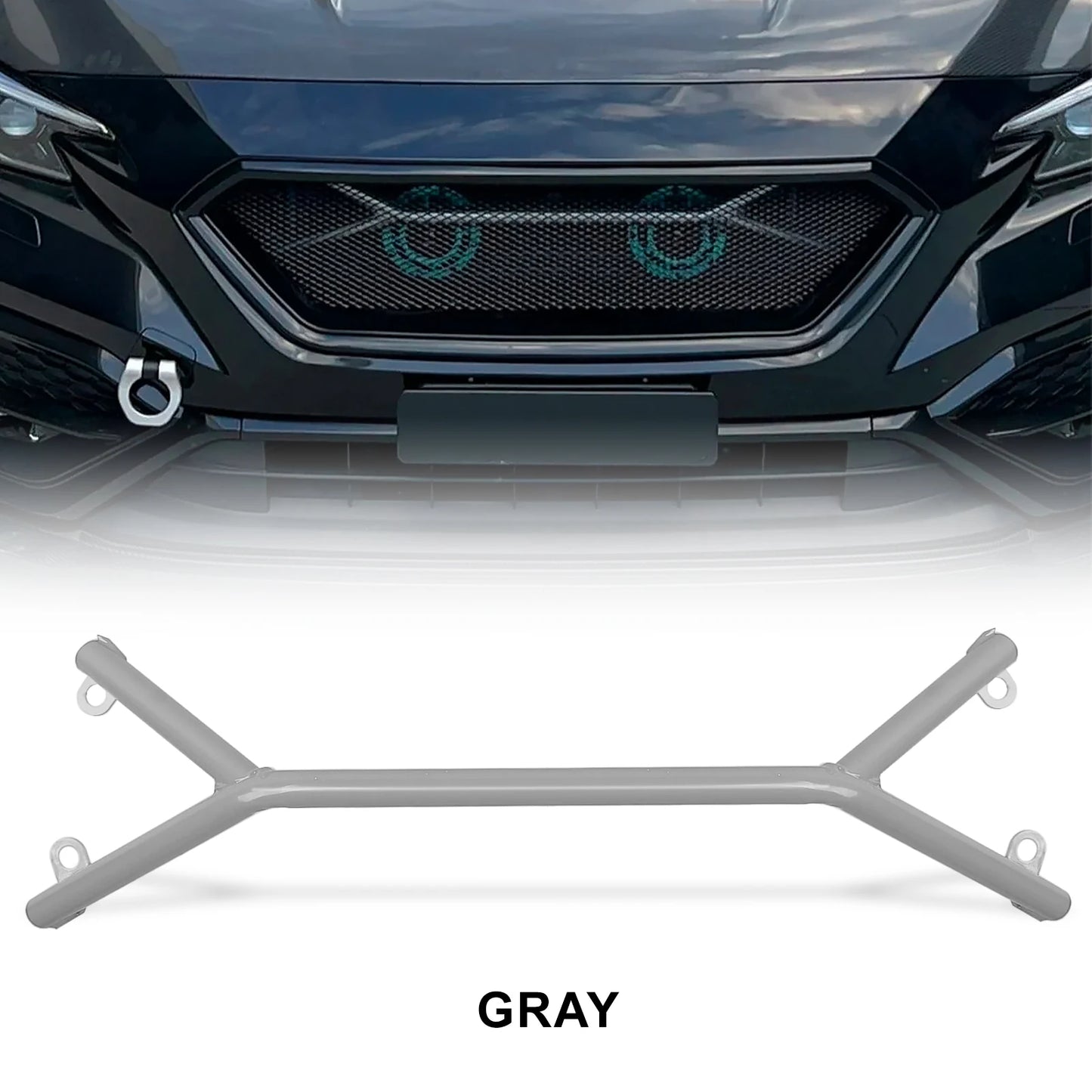 New Exterior Accessories Front Brace Bar Member Chassis Strut Brace 75cm 29.53" For 2022 2023 2024 Subaru WRX VB Red White Gray