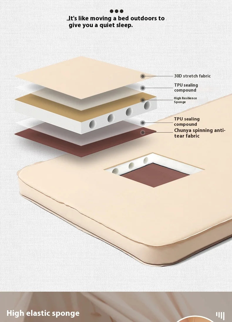 Lohascamping double Self-inflating Mattress 10cm Compact Folding Camping Mat Sleeping Bed Pad 1-2 Person floor tent Air Mat