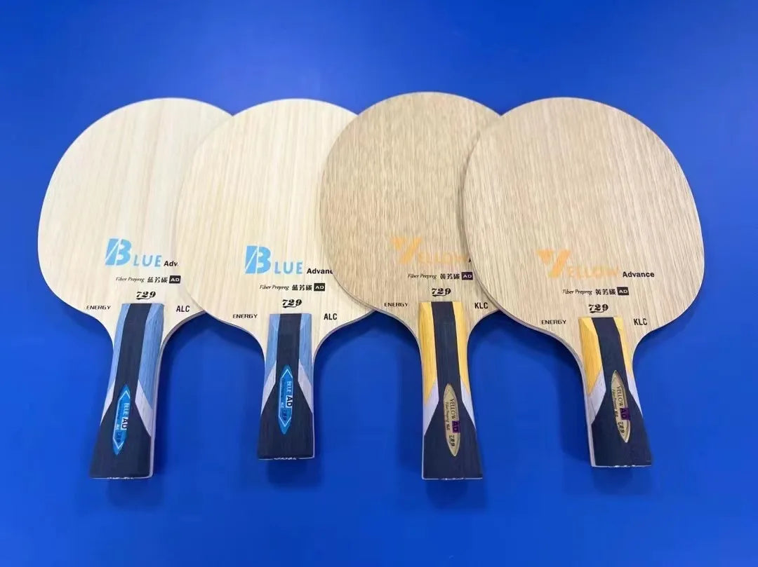Original 729 Friendship Yellow ALC Table Tennis Blade 5 Wood 2 Arylate Carbon Professional Ping Pong Blade Blue ALC Offensive