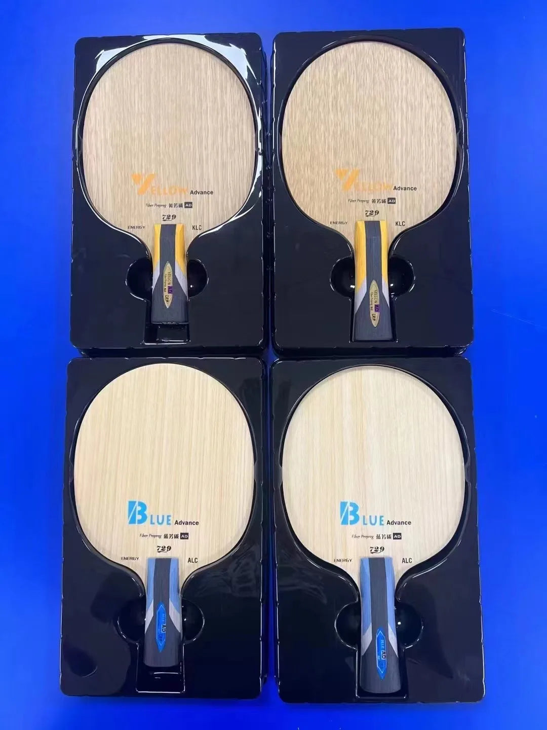Original 729 Friendship Yellow ALC Table Tennis Blade 5 Wood 2 Arylate Carbon Professional Ping Pong Blade Blue ALC Offensive