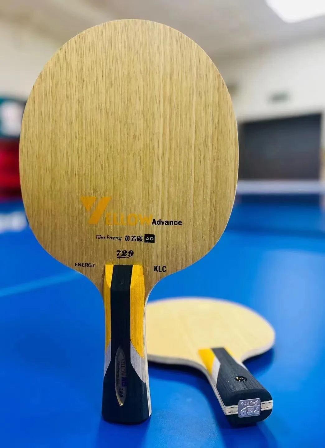 Original 729 Friendship Yellow ALC Table Tennis Blade 5 Wood 2 Arylate Carbon Professional Ping Pong Blade Blue ALC Offensive