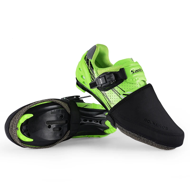 ROCKBROS Cycling Shoes Cover Windproof Abrasion Resistant Fabric Keep Warm Half Overshoe MTB Road Bicycle Shoe Covers Black