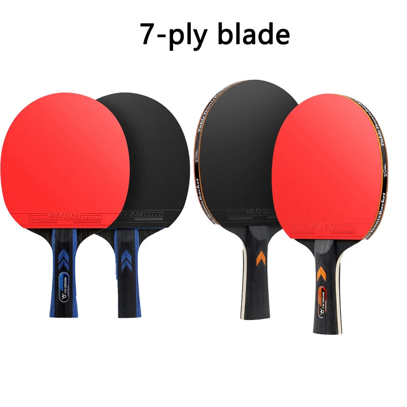 Table Tennis Racket Set Professional 7/5-Ply Wood with Pimples-in Rubber Includes 2 Rackets,3 Ping Pong & Box for Beginners