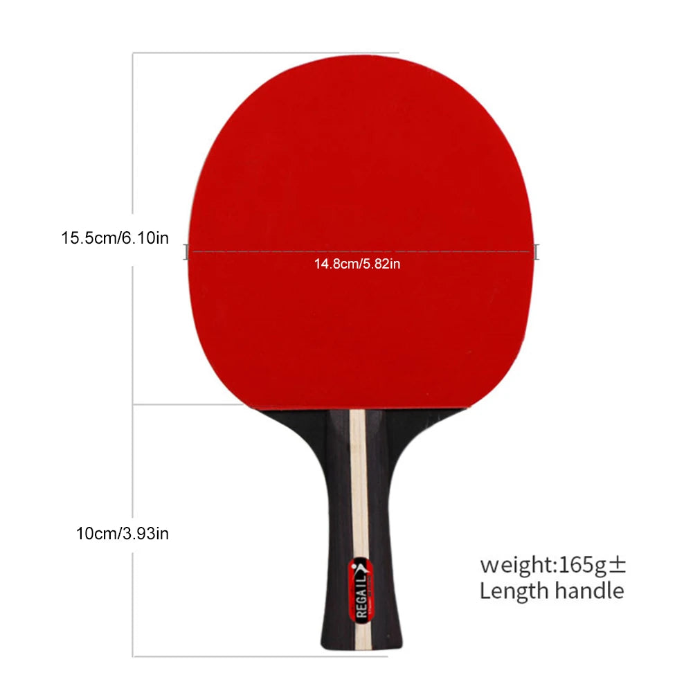 Table Tennis Racket 2 Rackets & 3 Balls Table Tennis Paddles Professional Ping Pong Paddle with Bag for Beginners Training Game