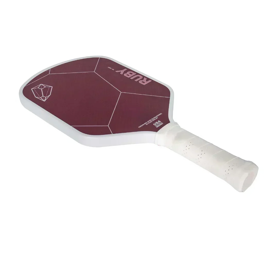RUBY Pickleball Paddle Thermoformed Unibody Red 100% Kevlar Carbon Fibre 16MM Honeycomb Core Professional Pickleball Racket