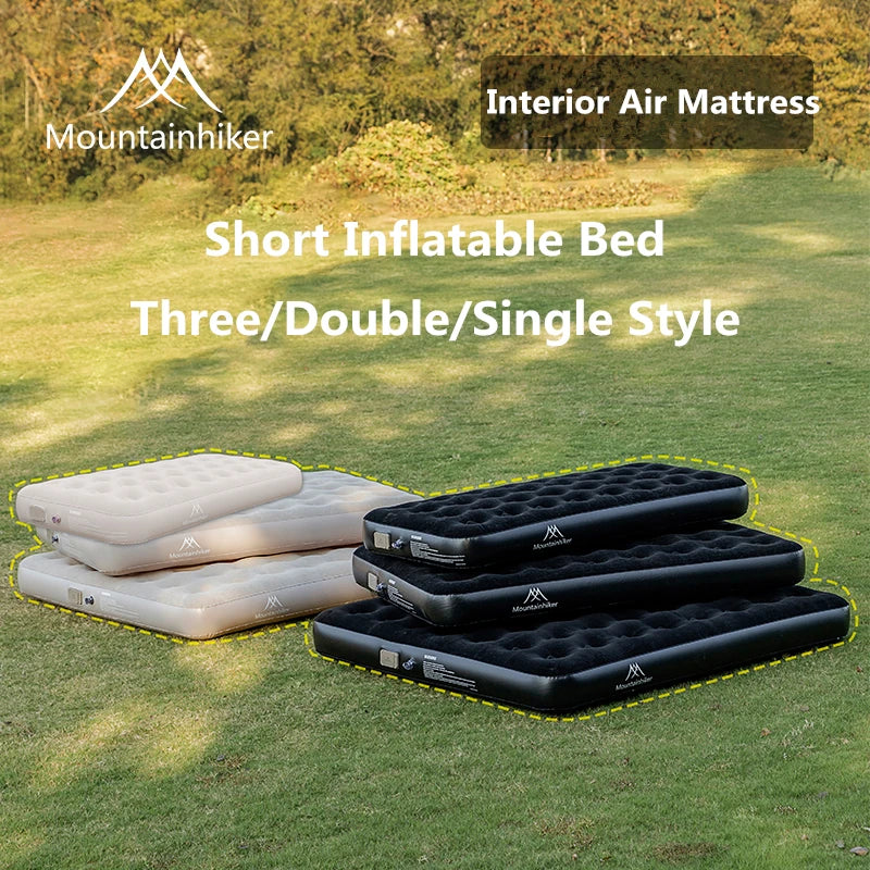 MOUNTAINHIKER Outdoor Inflatable Seating Mat Interior Air Mattress Mats Luxury Built-in Pump Thicken PVC Sleeping Bed Furniture