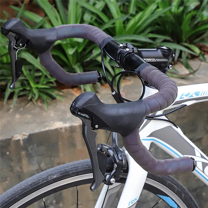 WEST BIKING Bicycle Handlebar Strap Reflective Discolor Bike Handlebar Tape Anti-slip Shock-absorption Handle Strap Cycling Part