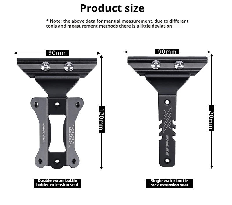 ENLEE Bicycle Water Bottle Cage Extension Bracket Aluminum Alloy Mountain Road Bike Water Bottle Saddle Conversion Seat